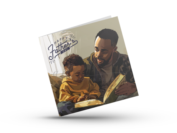 Father & Son Reading Father's Day Card - Image 2