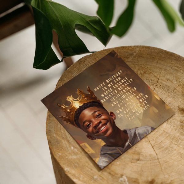 Young Black Boy Birthday Card