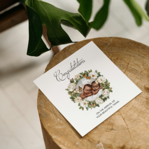 Twins Congratulations Card