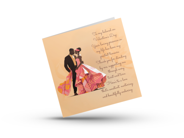 To My Beloved - Black Anniversary Card, Black Valentine’s Day - Image 2