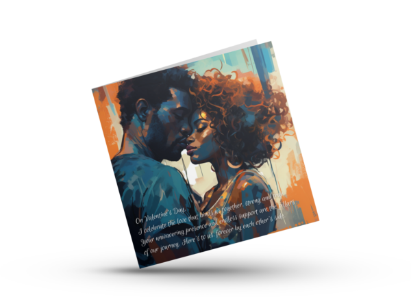 Celebrate The Love - Black Anniversary Card, Black Valentine’s Day - Image 2