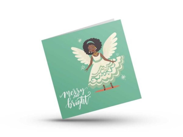 Merry and Bright Black Christmas Angel - Image 2