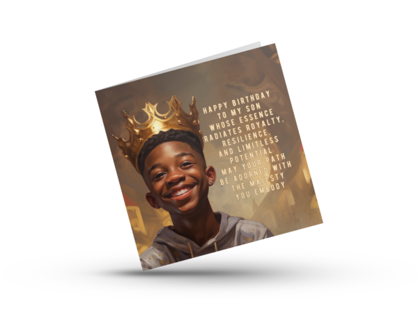 Young Black Boy Birthday Card - Image 2