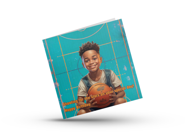 Shooting For The Stars Basketball Birthday Card - Image 2