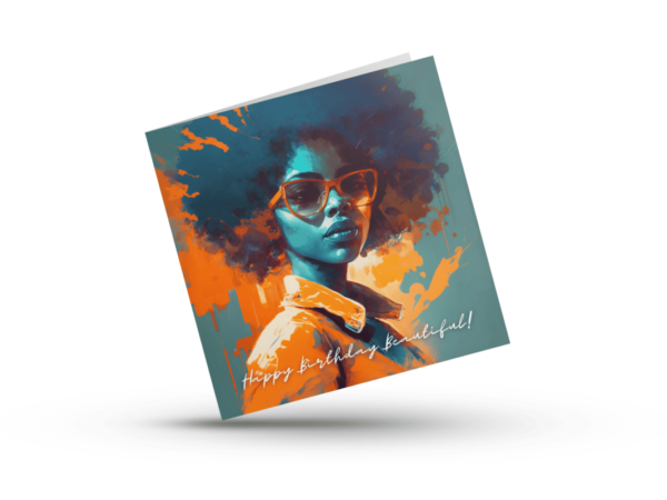 Afrocentric Black Woman Card - Image 2