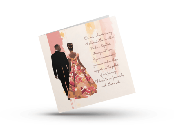 Together Forever - Black Anniversary Card, Black Valentine’s Day - Image 2