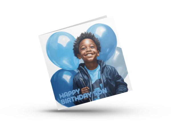 Blue Balloons Birthday Card - Image 2