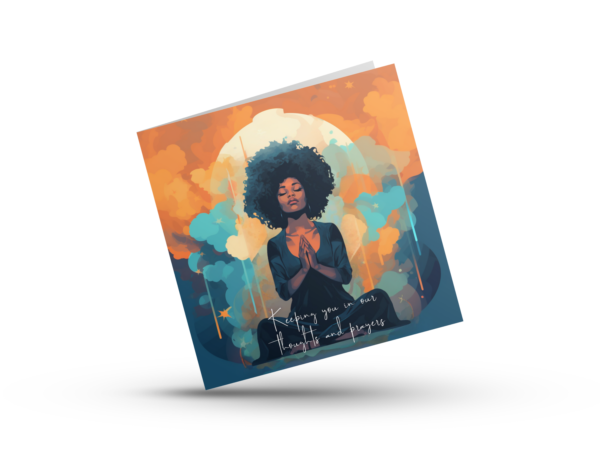 Black Woman Sympathy Card, Black Condolence Card - Image 2