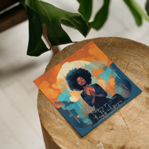 Black Woman Sympathy Card, Black Condolence Card