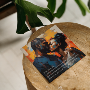 Black Anniversary Card, Black Valentine’s Day
