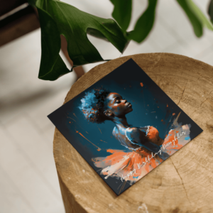 Black Ballerina Card
