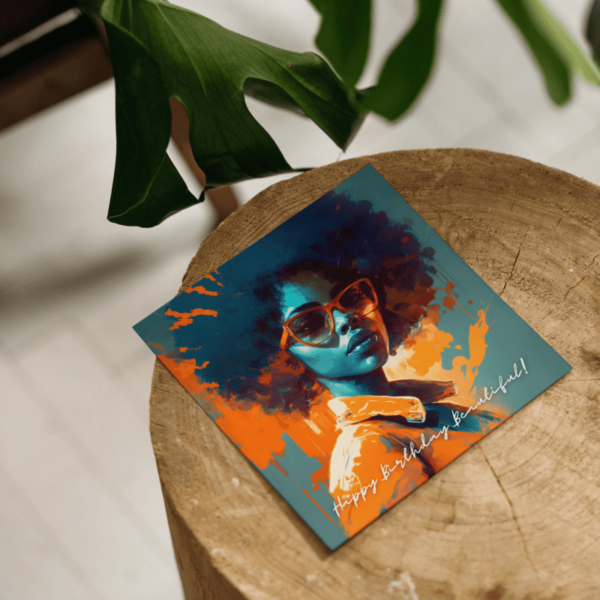 Afrocentric Black Woman Card