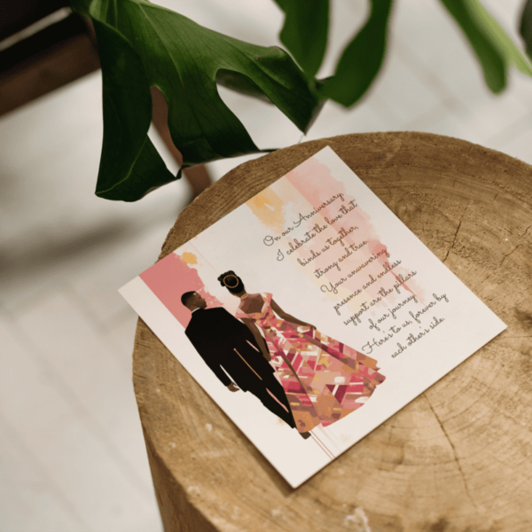 Together Forever - Black Anniversary Card, Black Valentine’s Day
