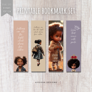 Printable / Downloadable Black Girl Bookmarks