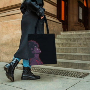 Black woman tote bag