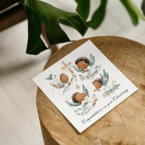 Angels Christening Card