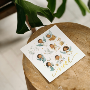 Cute Noel Christmas Angels Card