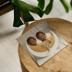 Welcome To The World Little One Card Twins Card